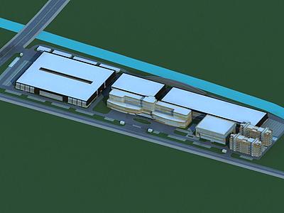 工业厂房3d模型