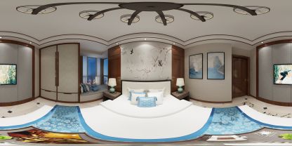 新中式家装VR全景效果图